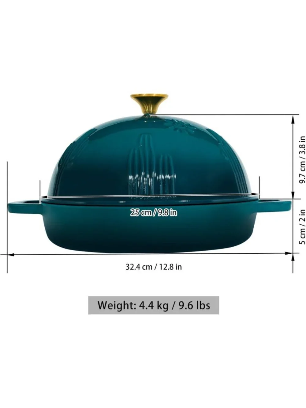 Cast Iron Bread Oven with Cloche Lid - 9.8